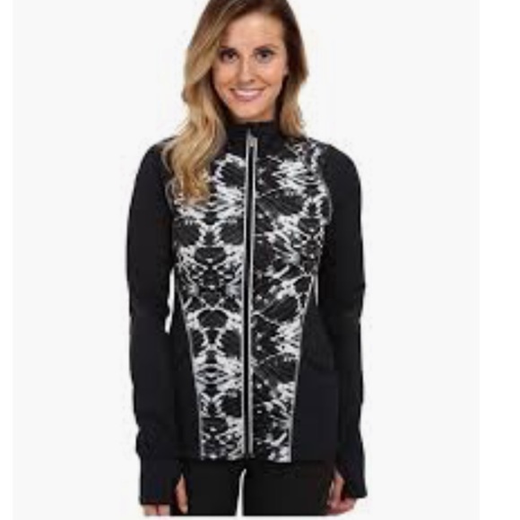 ASICS Lite-Show Black/White Sequin Print Jacket - Picture 3 of 8